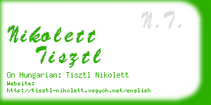 nikolett tisztl business card